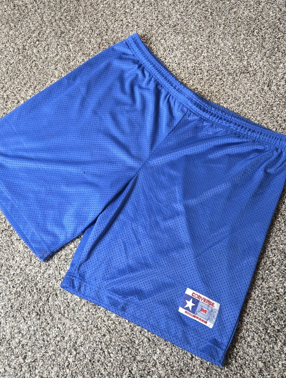 Vintage 90s Y2K Converse Blue Made In USA Basketball Shorts Men's Size Medium